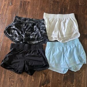 Athleta Mesh Racer Shorts - set of 4 Medium
